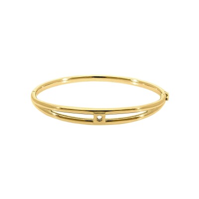 Bracelet bangle Qudo Roma en métal doré