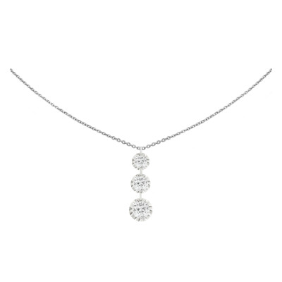 Collier Filles en or Miroir en or blanc et diamants