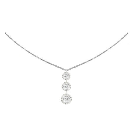 Collier Filles en or Miroir en or blanc et diamants