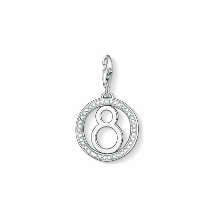 Charm Thomas Sabo chiffre porte-bonheur 8 en argent et oxyde de zirconium