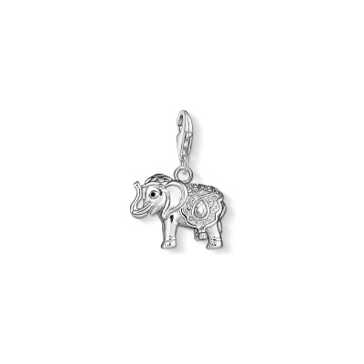 Pendentif Thomas Sabo Charm Club en argent, email et oxyde de zirconium