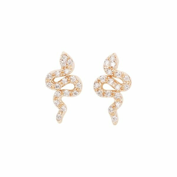 Boucles d'oreilles en plaqué or et oxyde de zirconium