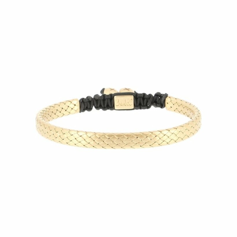 Golden woven mesh bracelet, in silver, small model