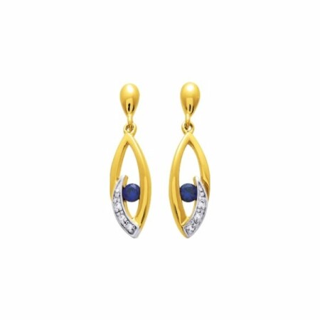 Boucles d'oreilles en plaqué or et oxyde de zirconium