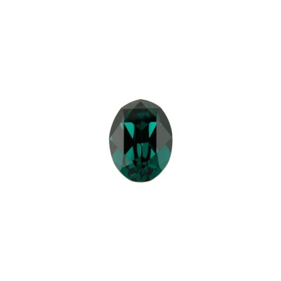 Bague Qudo Tivola en métal doré et pierre de couleur emerald, taille 58