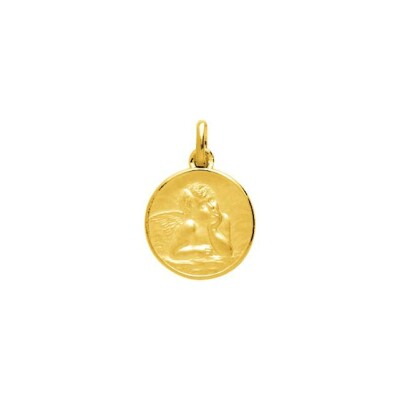 Médaille motif ange en plaqué or