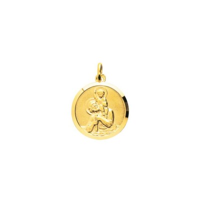 Médaille Saint Christophe en plaqué or