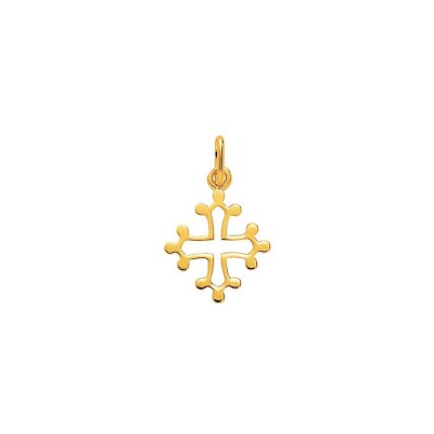 Pendentif croix occitane en plaqué or