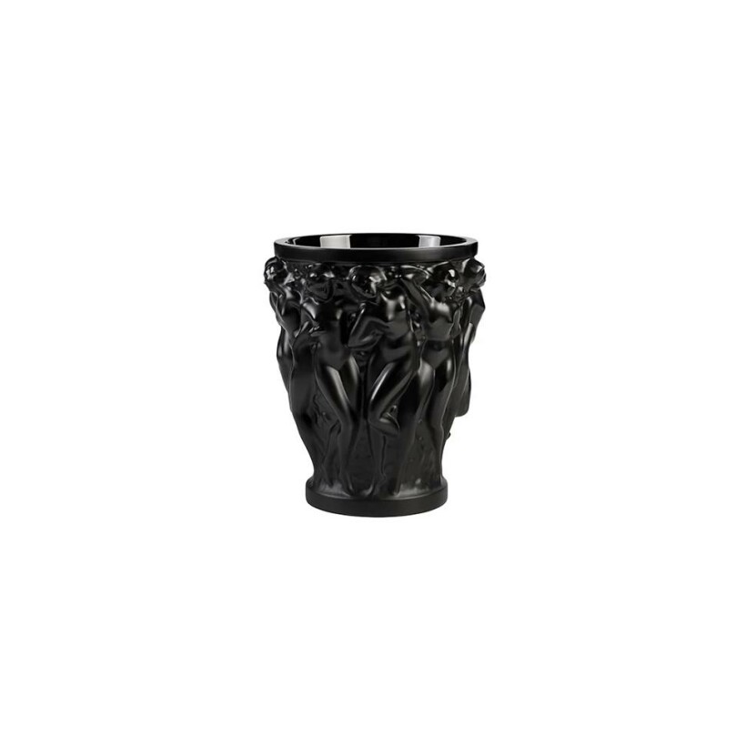 Vase Lalique Bacchantes Petit modèle en cristal noir