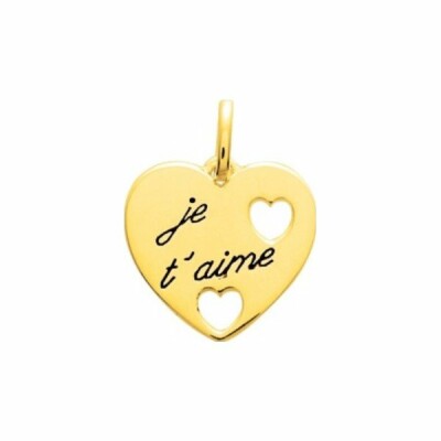 Pendentif coeur en plaqué or