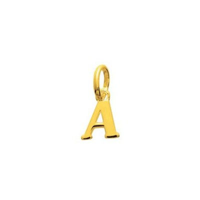 Pendentif initiale lettre A en plaqué or