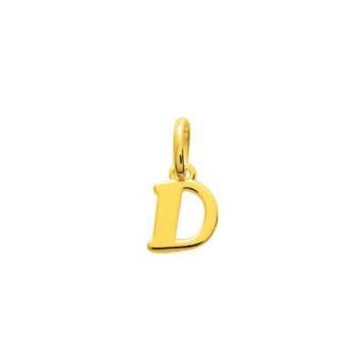 Pendentif initiale lettre D en plaqué or