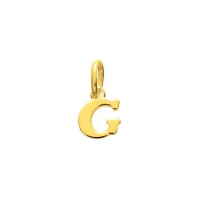 Pendentif initiale lettre G en plaqué or