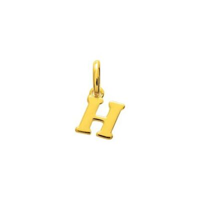 Pendentif initiale lettre H en plaqué or
