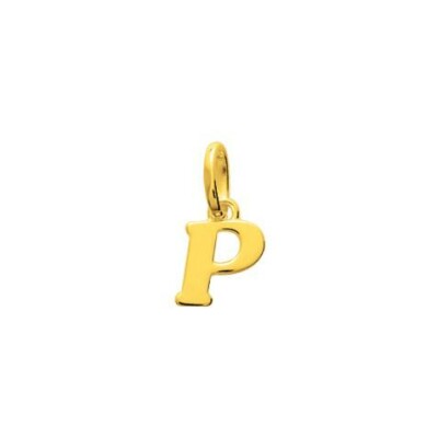 Pendentif initiale lettre P en plaqué or