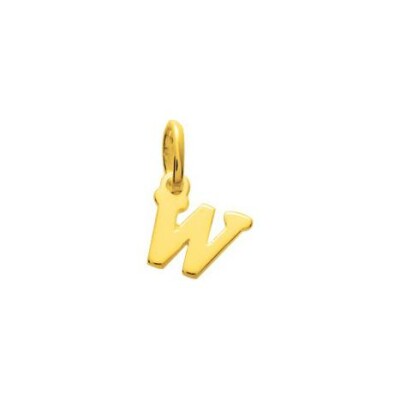 Pendentif initiale lettre W en plaqué or
