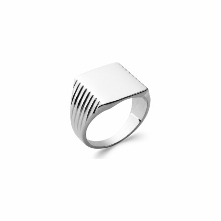 Bague en argent rhodié