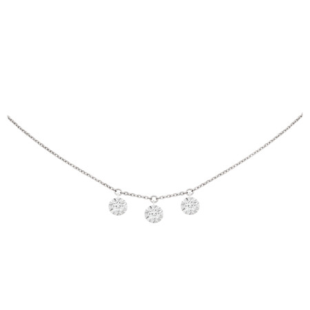 Collier Filles en or Miroir en or blanc et diamants