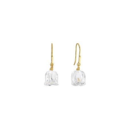 Boucles d'oreilles Lalique Muguet en vermeil et cristal