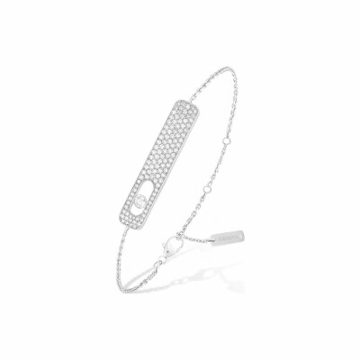 Bracelet Messika My First Diamond GM pavé en or blanc et diamants