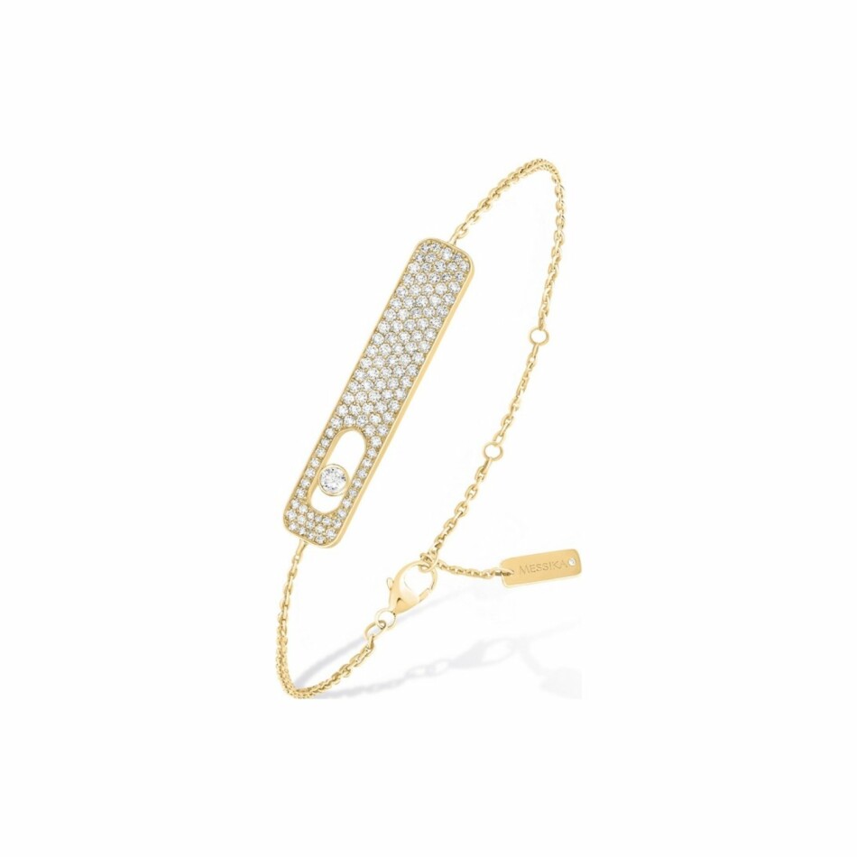 Bracelet Messika My First Diamond GM pavé en or jaune et diamants