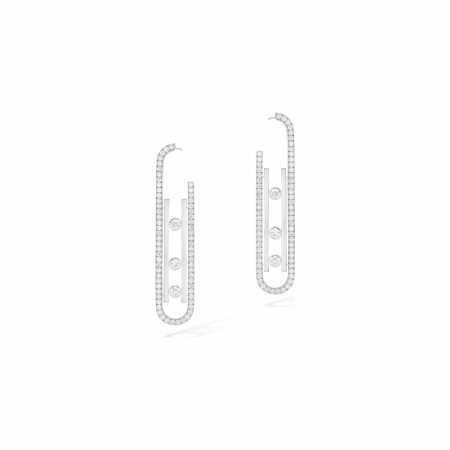 Messika 10th S earrings, white gold, diamonds