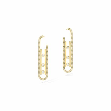 Boucles d'oreilles Messika Move 10th PM en or jaune et diamants