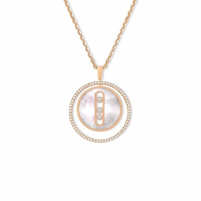 Collier Messika Lucky Move MM en or rose, nacre et diamants