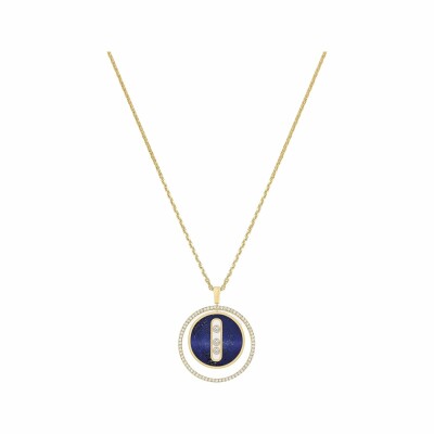 Collier Messika Lucky Move en or jaune, lapis lazuli et diamants