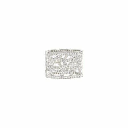 Bague Tourbillon serti en or blanc et diamants