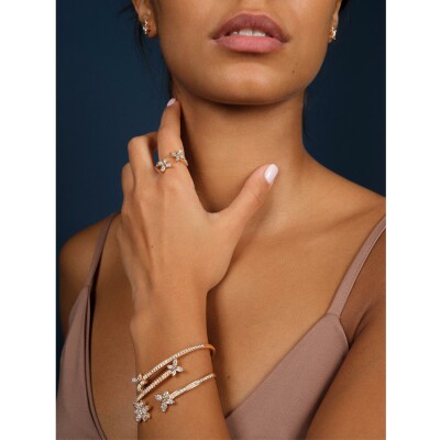 Bague Toi & Moi diamants or rose
