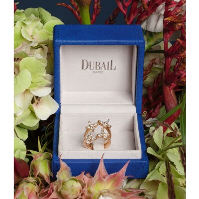 Bague Quatre Papillons diamants or rose