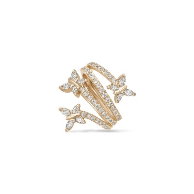 Bague Volute diamants or rose
