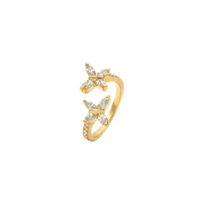 Bague Toi & Moi diamants or jaune