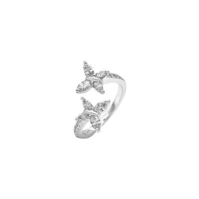 Bague Toi & Moi diamants or blanc