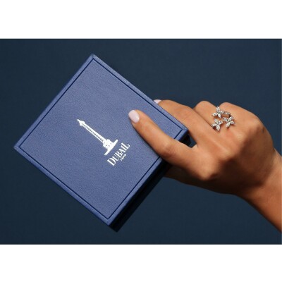 Bague Trois Papillons diamants or blanc
