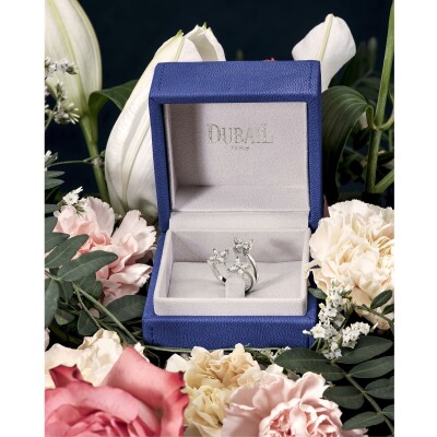 Bague Trois Papillons diamants or blanc