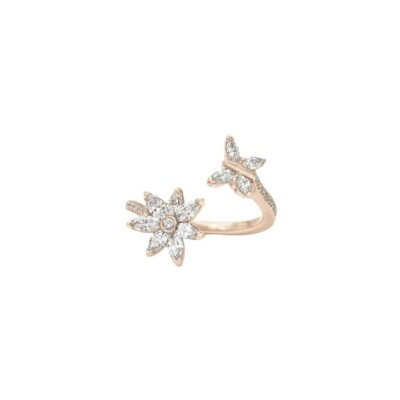 Toi & Moi ring diamonds rose gold