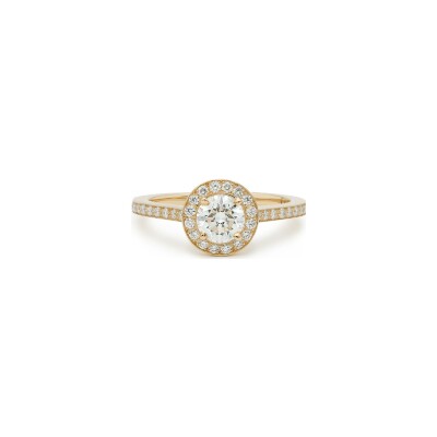 Solitaire diamants or rose