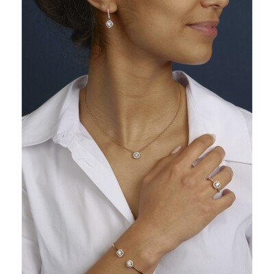 Solitaire diamants or rose