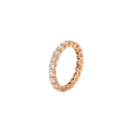 Wedding ring, 27 diamonds, rose gold