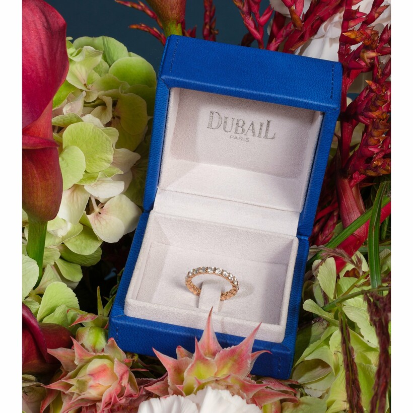 Wedding ring, 27 diamonds, rose gold
