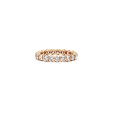 Wedding ring, 27 diamonds, rose gold