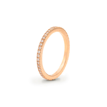 Wedding ring, 45 diamonds, rose gold