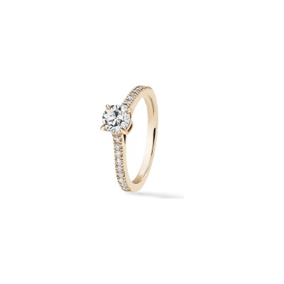 Solitaire Bride diamants or rose