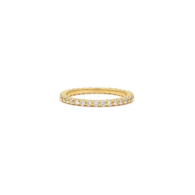 Wedding ring, 34 diamonds, yellow gold