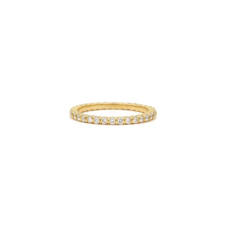 Wedding ring, 34 diamonds, yellow gold