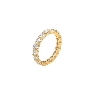 Alliance Bride diamants or jaune