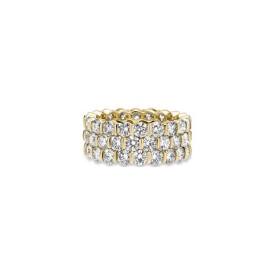 Alliance Bride diamants or jaune