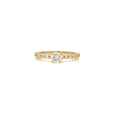 Solitaire Bride diamants or jaune
